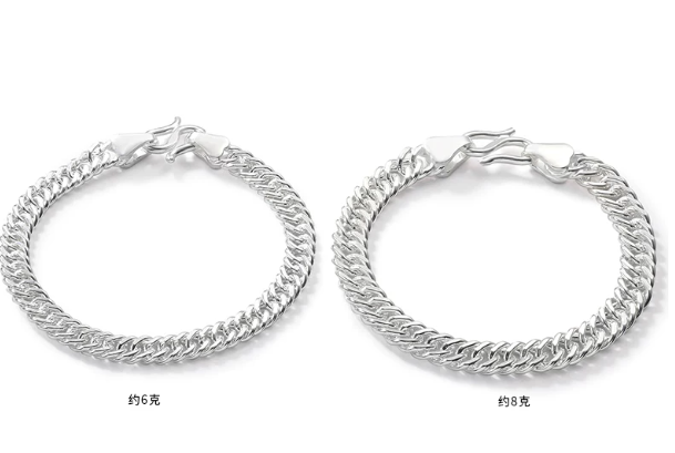 Silver bracelet, 99% pure silver horsewhip chain, for girls, children, men, students