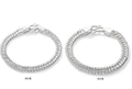 Silver bracelet, 99% pure silver horsewhip chain, for girls, children, men, students