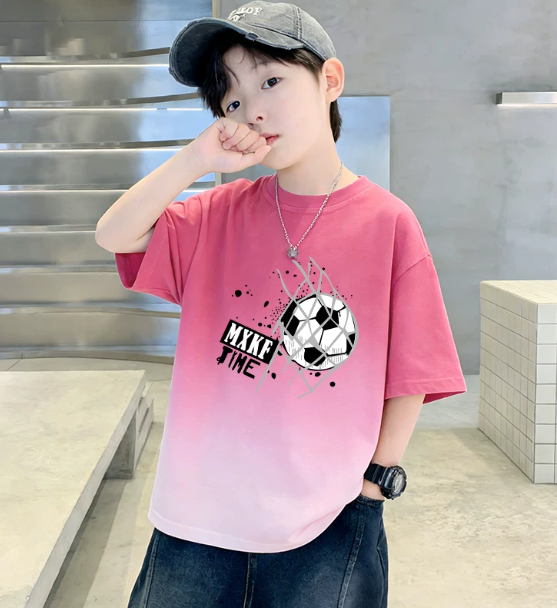 Children's summer cotton short-sleeved 2026 new style clothes - Boys' t-shirt, tie-dye trendy boys' top, children's clothing
