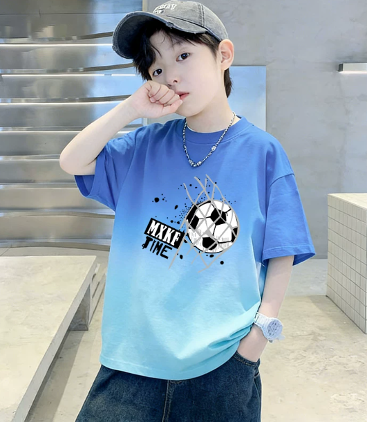 Children's summer cotton short-sleeved 2026 new style clothes - Boys' t-shirt, tie-dye trendy boys' top, children's clothing